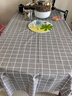 米华桌布 防水防油防烫免洗耐高温餐厅长形桌布 PVC桌垫餐垫 灰白方格 实拍图