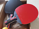帝斯蓝卡乒乓球拍五星六星初学进阶双拍成人儿童学生5星6星球拍套装专业级 五星级直拍1只横拍1只 实拍图