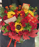 冉子花坊鲜花速递同城配送向日葵混搭抱抱桶玫瑰送女友爱人生日礼物真鲜花 热情似火 实拍图
