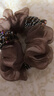 Royal sasa皇家莎莎发饰发圈串珠布艺头花韩版头饰品手工花朵发绳盘发头绳 咖色272 实拍图