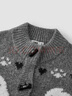 森马（Semir）针织开衫女冬半高领小狗提花牛角扣毛衫宽松2025上衣109725106003 实拍图