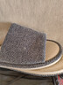 果洛菲（GUOLUOFEI）棉麻拖鞋女夏家居家用布艺亚麻室内情侣四季春秋地板 青灰 42-43 实拍图