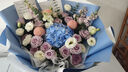 艾斯维娜鲜花速递向日葵混搭花束生日礼物全国同城配送 蓝绣球玫瑰欧式经典花束 实拍图