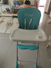 友彩可折叠宝宝餐椅酒店多功能商用吃饭座椅婴儿家用饭店儿童餐桌椅子 折叠款/洛克蓝+舒适软垫+双餐盘 实拍图