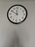 康巴丝（Compas）挂钟 客厅钟表挂墙 现代石英钟日历时钟挂表3128 黑白 38cm 实拍图