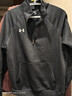 安德玛（UNDERARMOUR） Rival男子1/4拉链运动休闲卫衣1386016 黑色001 S 实拍图
