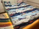 梦洁宝贝100%纯棉床上四件套儿童全棉被套床单床上用品  泡泡卡丁车 1.5米床 实拍图