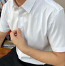 才子男士衬衫棉料透气春夏商务白衬衣短袖职业上衣多色正装纯色 实拍图