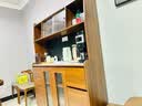 面具家私实木餐边柜一体靠墙储物收纳酒柜新款置物架中古风厨房橱柜子双层 胡桃色【玻璃门】 140cm三门三抽 实拍图