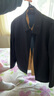 红都羊毛含桑蚕丝夹克男翻领拉链款上班正装开会商务茄克中年男外套 藏青90羊毛10蚕丝JT6218-1 L (175/92A) 实拍图