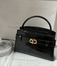 CHARLES&KEITH鳄鱼纹凯莉包手提斜挎婚包包女包生日礼物CK2-50270880-1 Black黑色 S 实拍图