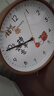 Timess挂钟客厅家用柿柿如意实木坐挂两用2025新款钟表挂墙石英钟22.5cm 实拍图