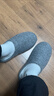 内泊（NEIBO）【超舒服】乳胶棉拖鞋男冬季女室内家居大码防滑防臭保暖羊毛灰46 实拍图