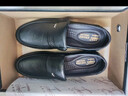 蜻蜓牌【100%全牛皮】男士皮鞋商务休闲真皮防滑软底软面中老年爸爸鞋真皮透气套脚舒适耐磨真皮百搭鞋子 黑色 42 实拍图
