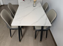 全品屋岩板餐桌家用4-6人小户型桌椅组合长方形现代简约吧台吃饭大桌子 【27MM厚】哑光雪山白 送货入户 130cm 【宽70CM】一桌四椅 实拍图