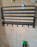 馨沛免打孔双折叠毛巾架卫生间浴巾架带排钩款洗澡间浴室架子置物架 实拍图