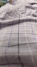 红豆居家男士精梳纯棉情侣睡衣男格纹长袖女士家居服 风铃紫 XL 实拍图