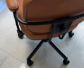 宜家（IKEA）阿勒夫耶正品人体工学椅办公椅真皮电脑椅商务老板椅家用休闲椅 金棕色(真皮) 实拍图