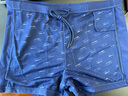 李宁LI-NING泳裤男士弹力舒适平角泳装 速干不贴身温泉度假男士游泳裤藏青LSSL125 XXL 实拍图