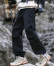 Foss Phil美式工装裤男秋冬季宽松直筒户外冲锋伞兵运动休闲裤8398黑色L 实拍图