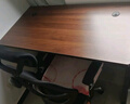 京贺电脑桌实木书桌家用卧室台式电竞桌双人办公桌长条桌子学生学习桌 胡桃色【16MM】+黑架 90x60x75cm 实拍图
