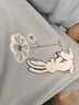 爱宝适月子服上衣秋冬哺乳衣纯棉横开口喂奶衣孕产妇家居服M327蓝色XXL 实拍图