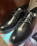 意尔康男鞋圆头商务正装鞋春秋单鞋系带皮鞋德比婚鞋 53449W 黑色 39 实拍图
