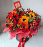 冉子花坊鲜花速递同城配送向日葵混搭抱抱桶玫瑰送女友爱人生日礼物真鲜花 热情似火 实拍图