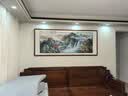 欧蓝盾客厅装饰画山水画办公室背景墙挂手绘国画源远流长会议室高档风景 沙比利实木框-圆角棕色 装框218*88cm 实拍图