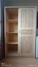鸿蓝推拉门衣柜松木经济型全实木大衣橱现代简约家用滑动卧室衣柜 长120深50高200(入户包安装) 原木无漆【现货】 实拍图