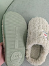 大嘴猴2025冬季新款棉拖鞋女士毛绒保暖居家用室内防滑不臭脚拖鞋男士 绿色 38-39 标准码 实拍图