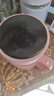 新款茶杯玻璃隔热玻璃杯大容量带茶隔手柄男女士水杯把手杯 粉色 500ml 1只 实拍图