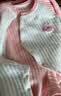 贝瑞加（Babyprints）婴儿连体衣秋冬宝宝保暖衣服夹棉加厚柔软爬服偏开哈衣 粉兔73 实拍图