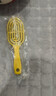 蓬松高颅顶梳子头发神器女士专用长发造型按摩经络气囊排骨气垫梳 黄色【干湿两用】 实拍图
