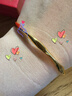 周六福5D硬金足金黄金手镯女莫比乌斯环计价A1010966 约7.3g 56mm 礼物 实拍图