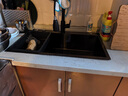 松鲸 厨房水槽大单槽台下盆手工不锈钢洗菜盆一体盆洗菜池洗碗淘菜盆 E套餐-配冷热抽拉龙头+净水龙头 三孔单槽-75*45cm 实拍图