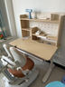 童博士儿童学习桌椅套装实木可升降多功能写字桌高中小学生书桌课桌椅子 1米实木桌+20cm追背椅 赠学习大礼包 实拍图