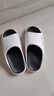 运动拖鞋男士夏季户外海边沙滩厚底防滑EVA踩屎感不臭脚拖鞋女 白黑【运动外穿/踩屎感】 42-43 【适合41-42码】 实拍图