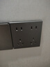 NVC雷士电工开关插座 10a十孔插座 二位五孔86型暗装插座面板 雾感灰 实拍图