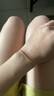 周六福18K黄金手链女麻绳链彩金手链生日礼物 KH075987 黄18K金 16+2cm 实拍图