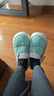 回力女棉拖鞋秋冬季防水厚底踩屎感室内家居月子新款包跟棉鞋加绒拖鞋 绿色 38-39 【偏小一码】 实拍图