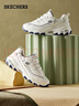 斯凯奇（Skechers）女鞋秋冬小白熊休闲鞋子厚底增高百搭运动软底老爹鞋99999863 白色/海军蓝色/WNV 36 实拍图