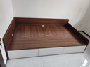 平子集榻榻米书房床简约板式收纳单人床小户型抽屉床ENF板材定制 浮雕胡桃 1.2*2.0m单床 实拍图