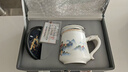 金镶玉茶杯四件套羊脂玉瓷家用陶瓷泡茶茶水分离马克杯礼盒装 山水清音 实拍图
