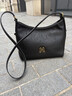 OMI欧米真皮hobo包腋下包单肩托特包包女斜挎包简约百搭轻奢黑色通勤 深邃黑 实拍图