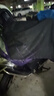 雨衣电动车摩托车雨披成人男女单人双帽檐雨衣加大加厚骑行雨衣 大号单人双帽横宽1.9米 紫色 实拍图