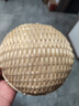 德蒂芙竹编竹篮子竹筐带底座家用水果篮果盘手工竹制品馒头筐点心篮竹篮 （竹黄）圆底款 直径16厘米 实拍图