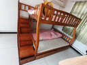 琛悦居【一天速发】胡桃木上下层全实木儿童上下床铺高低双层子母床 衣柜款 上铺宽1.6米下铺宽1.8米 实拍图