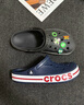 卡骆驰（CROCS）洞洞鞋贝雅卡骆班轻便耐磨一脚蹬休闲鞋|205089 黑色/白色-066 44 (280mm) 实拍图