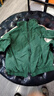 马登工装美式复古运动夹克可拆卸双拉链短款上衣拼接字母外套男潮秋季 绿色 /阿登纳绿 M 实拍图